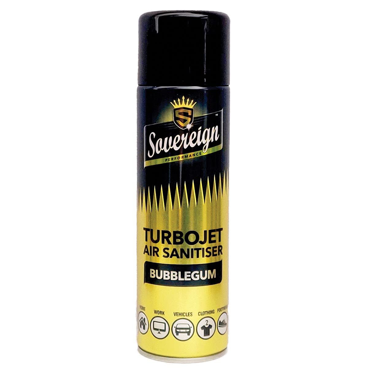 Sovereign Car Home Turbojet Blast Air Freshener Sanitiser BUBBLEGUM Spray Blast Can