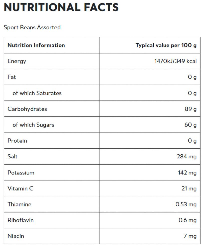 Sport Beans Assorted Flavours Jelly Sweets, 25g Bags, Pack of 4 (Raspberry, Fruit Punch, Orange, Lemon Lime)-2
