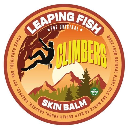 LEAPING FISH Climber's Skin Balm - Natural Vegan - Essential Oil Recovery Salve - Hand Moisturiser for Cracked Skin - Eco-Friendly Non-Greasy Formula - Unscented 60g Tin-1