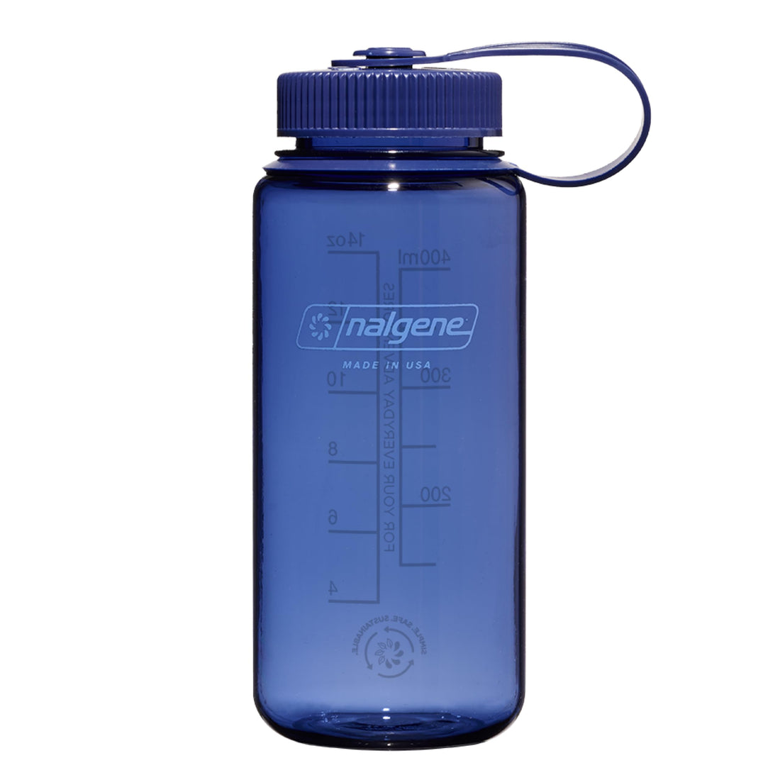 Nalgene Sustain Tritan BPA-Free Water Bottle Made with Material Derived from 50% Plastic Waste (using ISCC certified mass balance), 16 OZ, Wide Mouth, Denim-1