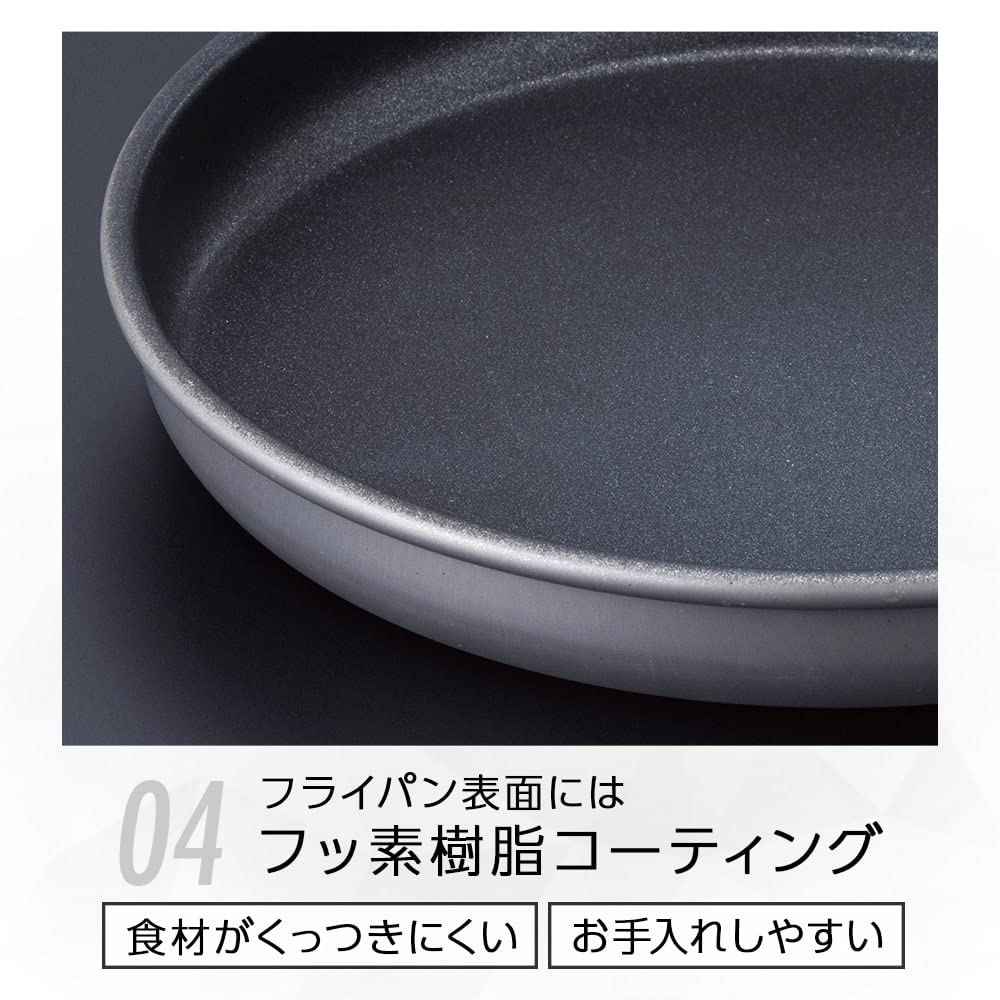 SOTO SOD-503-18 Aluminium Frying Pan, Easy Care, Gas Stove, Outdoor, Solo, Climbing, Camping, Frying Pan, 18 cm, Black-5