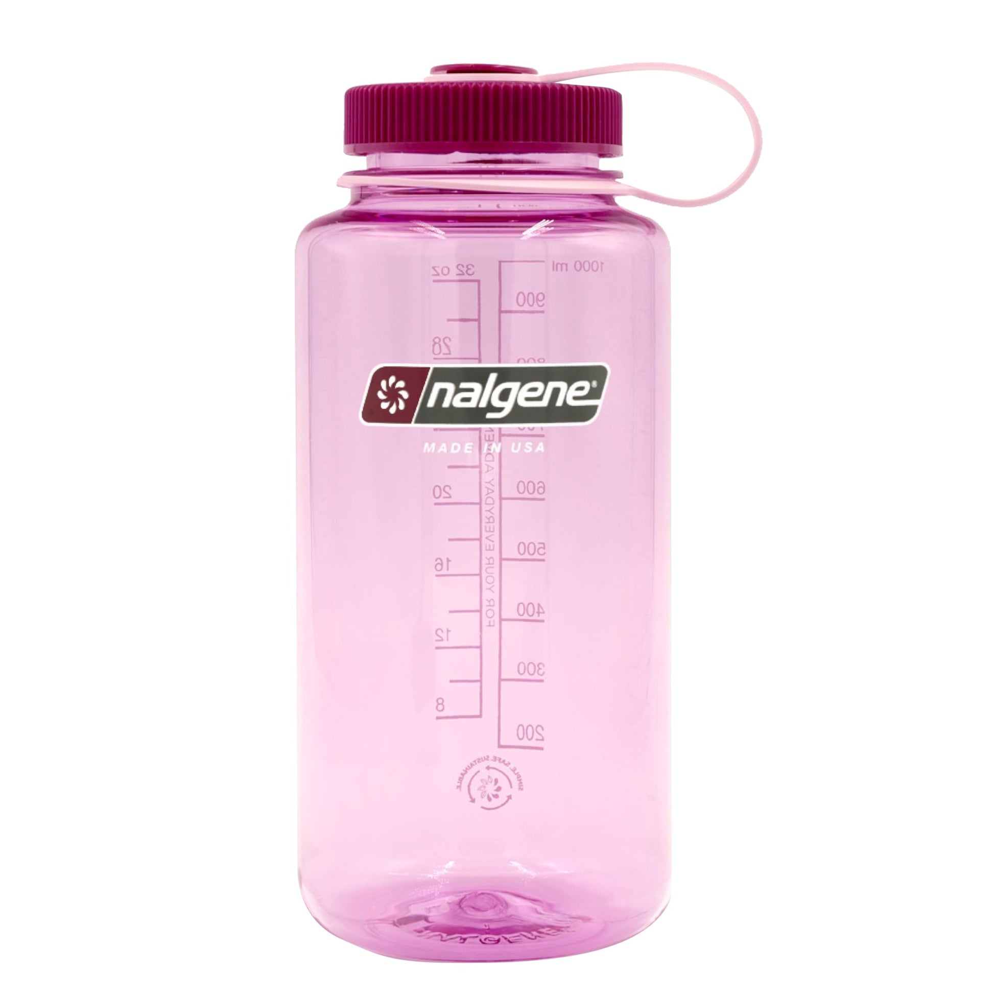 Nalgene Sustain Tritan BPA-Free Water Bottle Made with Material Derived from 50% Plastic Waste, 32 OZ, Wide Mouth, Cosmo-1