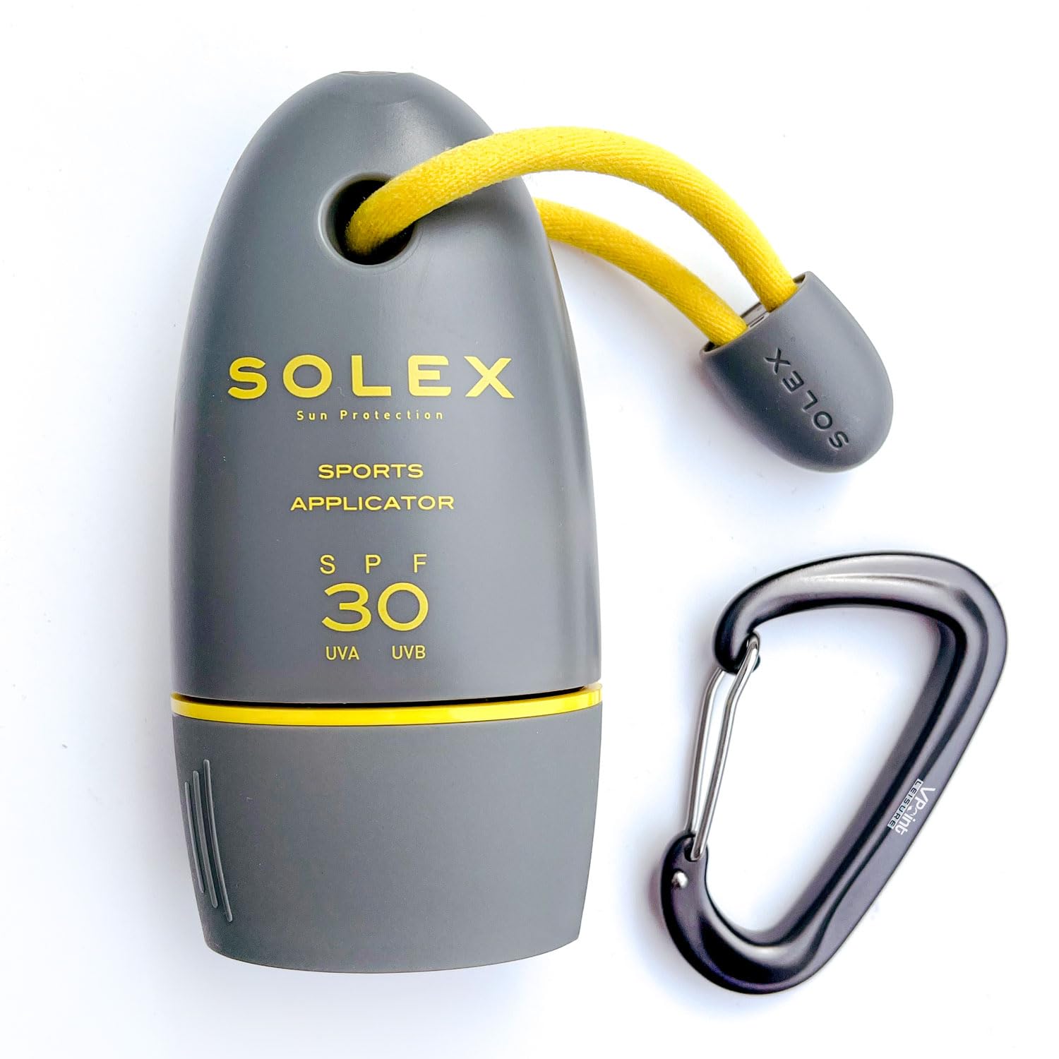 Solex Sports Sun Cream SPF 30 for Outdoor Sports, Golf, Tennis, Cricket - Easy Application Body and Face Sunscreen - Suncream Factor 30 with Shea Butter - Sunblock with Applicator, Mirror & Carabiner-1