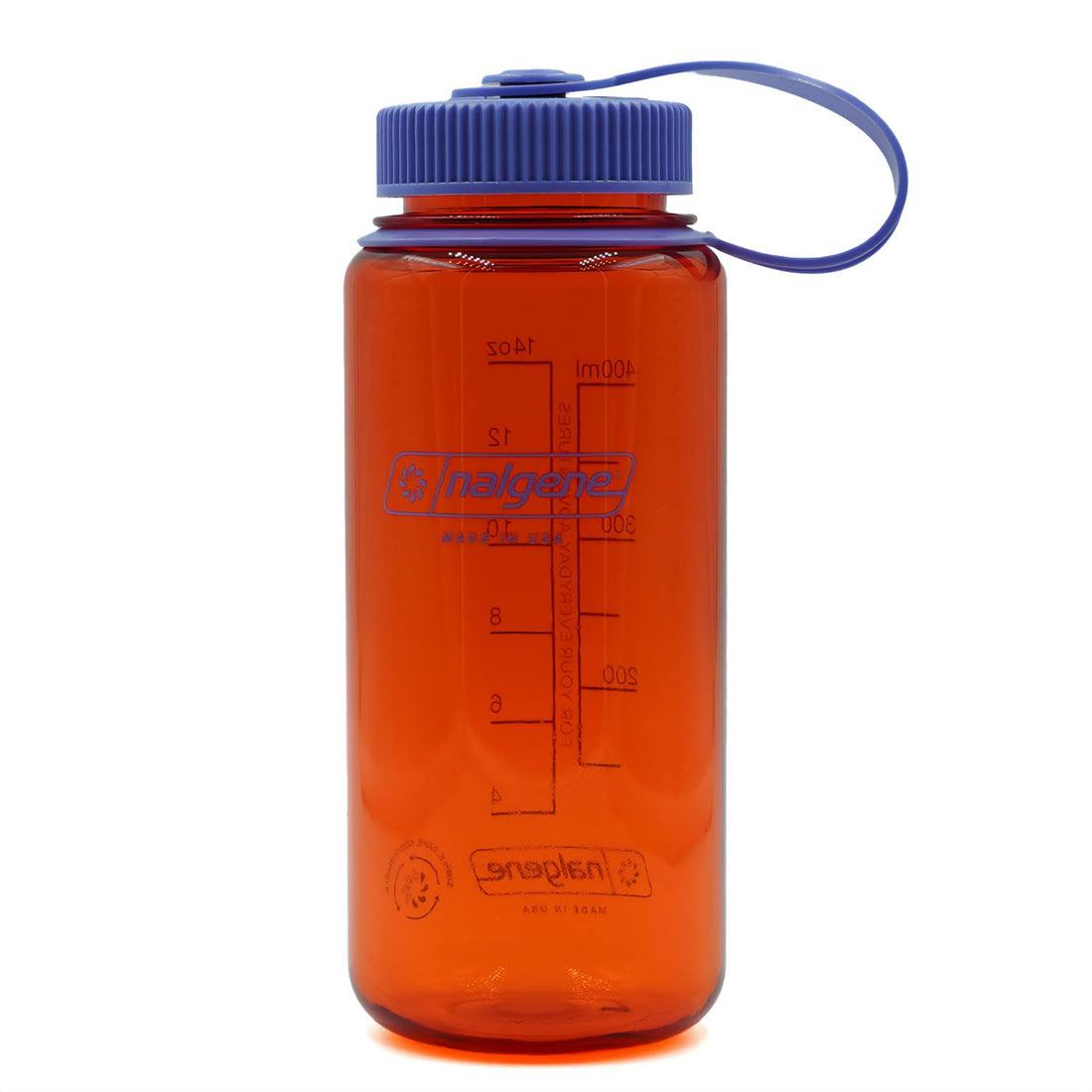 Nalgene Water Bottle - Lightweight Sustain Tritan BPA-Free Shatterproof Bottle for Backpacking, Hiking, Gym, 16 OZ, Wide Mouth, Marmalade Orange-1