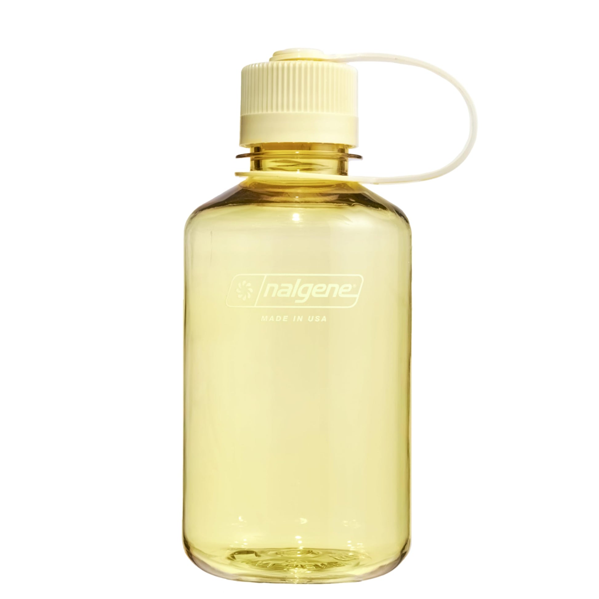 Nalgene Sustain Tritan BPA-Free Water Bottle Made with Material Derived from 50% Plastic Waste, 16 OZ, Narrow Mouth, Butter-1
