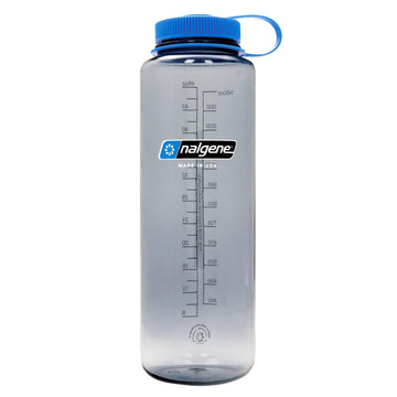Nalgene Sustain Tritan BPA-Free Water Bottle Made with Material Derived from 50% Plastic Waste, 48 OZ, Wide Mouth, Grey-1