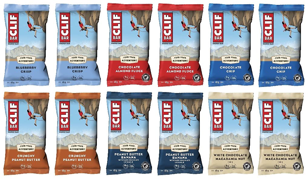 CLIF Bar ENERGY BAR Mixed Flavour Variety-Pack x 12 bars Nutritional Bar Source of Plant Based Protein 12 bars x 68g-1