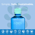 Nalgene Water Bottle - Lightweight Sustain Tritan BPA-Free Shatterproof Bottle for Backpacking, Hiking, Gym, 16 OZ, Narrow Mouth, Cornflower Blue-2