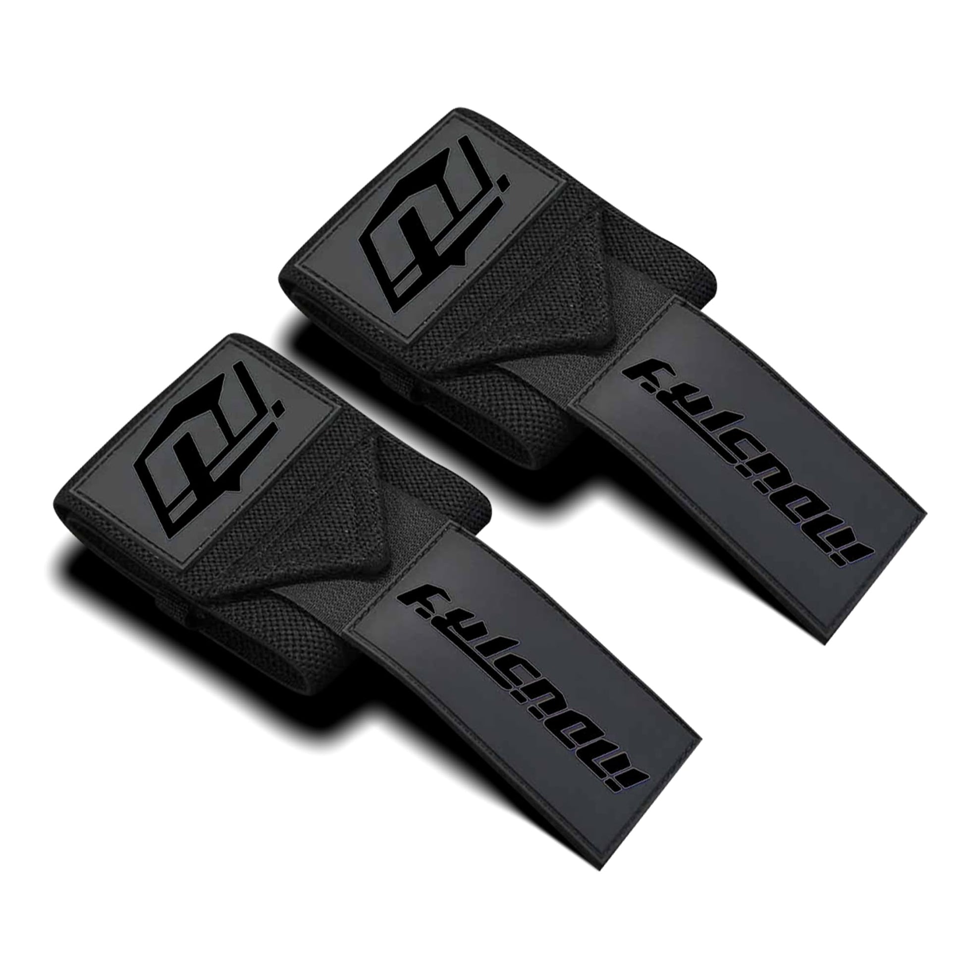 Industry Wrist Wraps - No Thumb Loop Lifting Straps - Wrist Straps For Men & Women. Gym, Crossfit, Power Lifting, Body Building, Weightlifting, Deadlift (Blackout, 16")-1