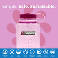 Nalgene Sustain Tritan BPA-Free Water Bottle Made with Material Derived from 50% Plastic Waste, 32 OZ, Wide Mouth, Cosmo-2