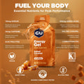 GU Energy Gel Salted Caramel, 24-Count, Dairy Free Gluten-Free Caffeine Energy Gel for Runners, Cycling, Marathon, Sports Nutrition with Electrolytes, On-The-Go GU Salted Caramel for Hiking-4