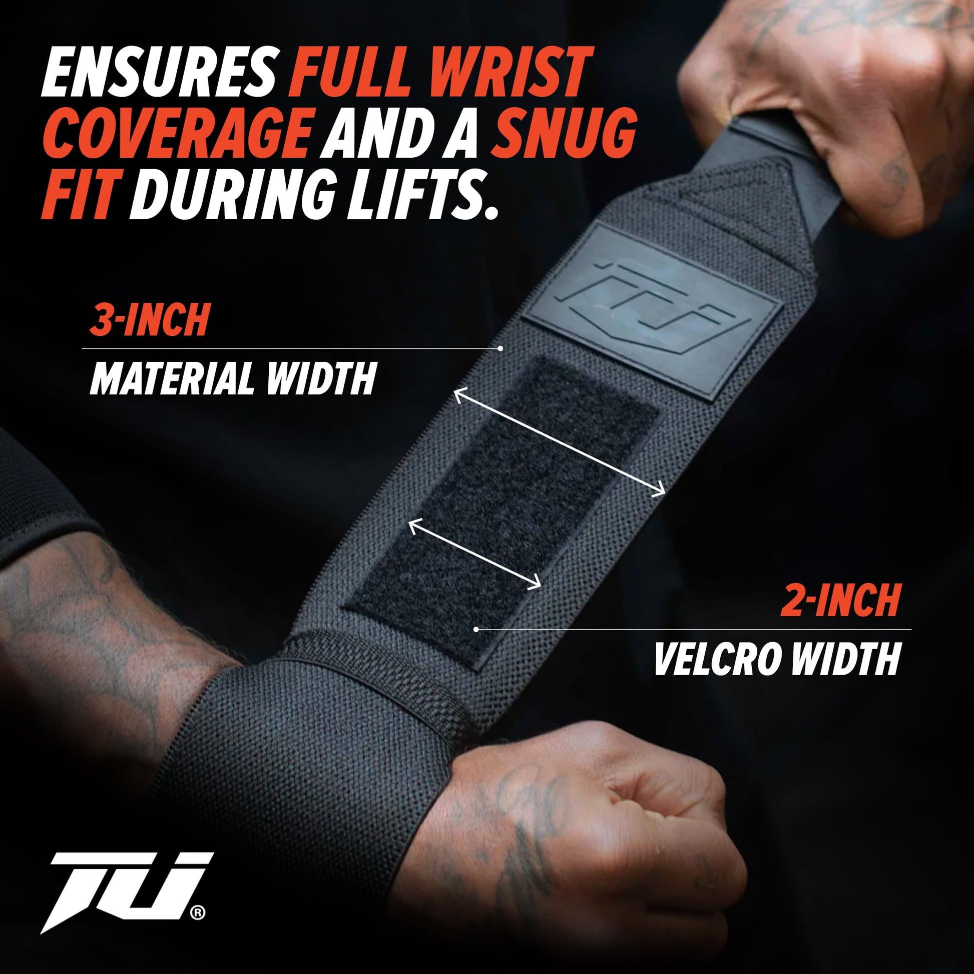 Industry Wrist Wraps - No Thumb Loop Lifting Straps - Wrist Straps For Men & Women. Gym, Crossfit, Power Lifting, Body Building, Weightlifting, Deadlift (Black/White, 30")-7