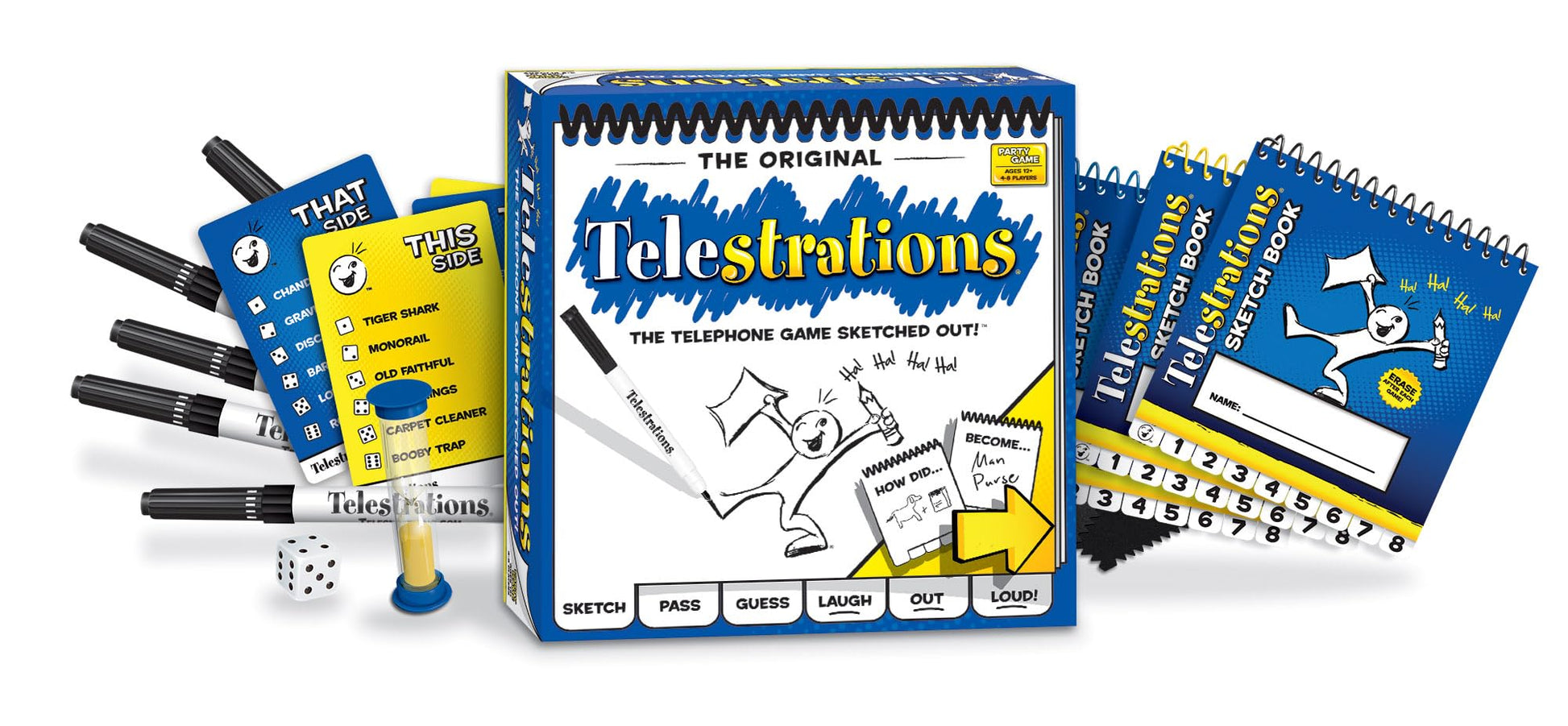 USAopoly | Telestrations | Hilarious Party Game | Ages 12 Plus | 4-8 Players | 30 Minutes Playing Time-3