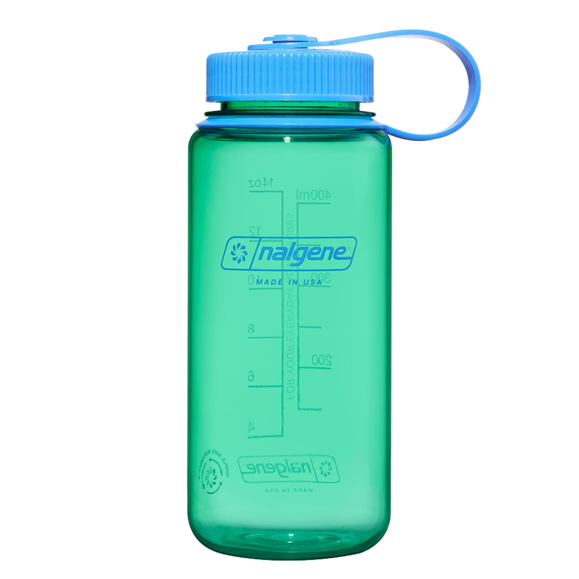 Nalgene Water Bottle - Lightweight Sustain Tritan BPA-Free Shatterproof Bottle for Backpacking, Hiking, Gym, 16 OZ, Wide Mouth, Pastel Green-1