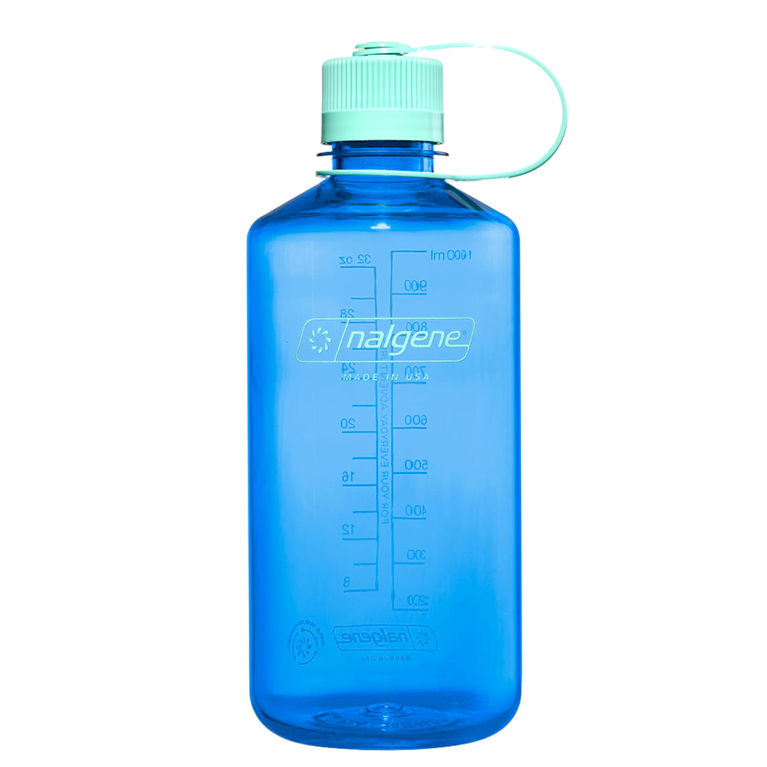 Nalgene Water Bottle - Lightweight Sustain Tritan BPA-Free Shatterproof Bottle for Backpacking, Hiking, Gym, 32 OZ, Narrow Mouth, Cornflower Blue-1