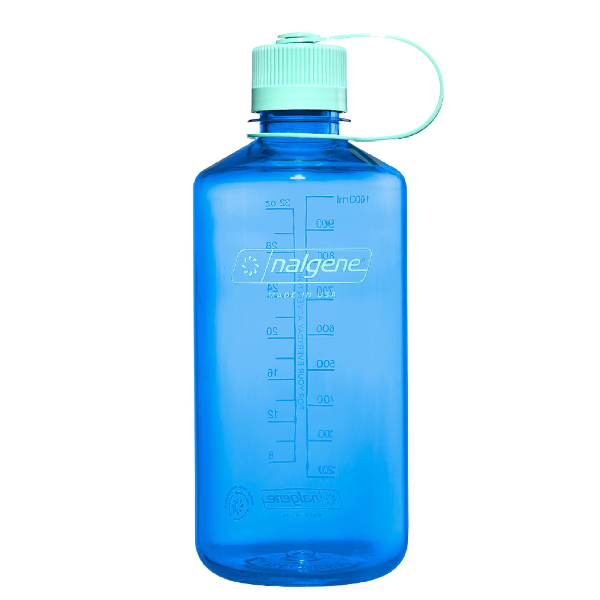Nalgene Water Bottle - Lightweight Sustain Tritan BPA-Free Shatterproof Bottle for Backpacking, Hiking, Gym, 32 OZ, Narrow Mouth, Cornflower Blue-1