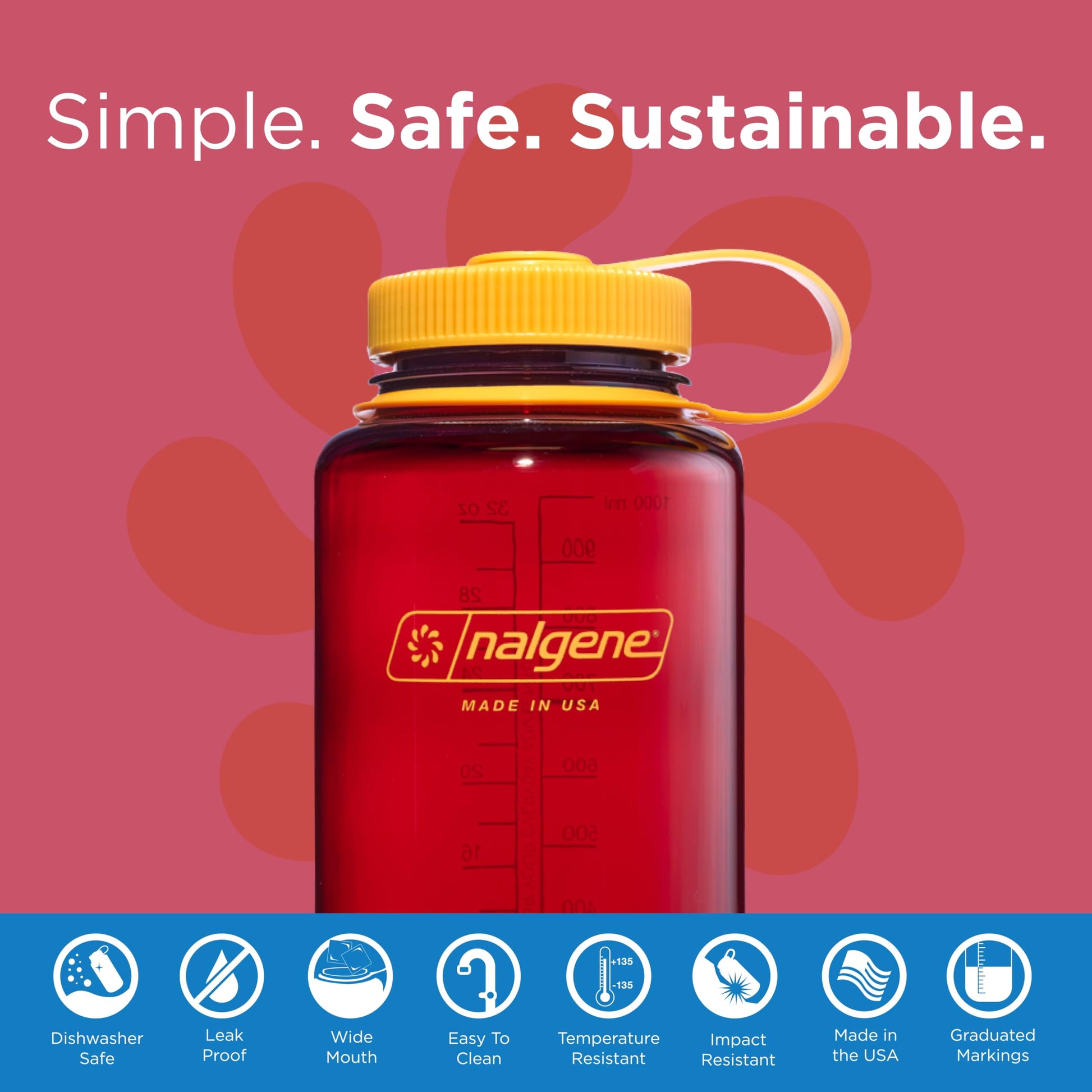 Nalgene Water Bottle 'WH Sustain' – 1 Litre Laker-2