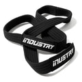 Industry Figure 8 Lifting Straps - Heavy-Duty Deadlift Wrist Wraps - Industrial Cotton Grip Support - Reinforced Gym Straps Weight Lifting - Powerlifting Bar Support Loops (Black, Axle Bar)-1