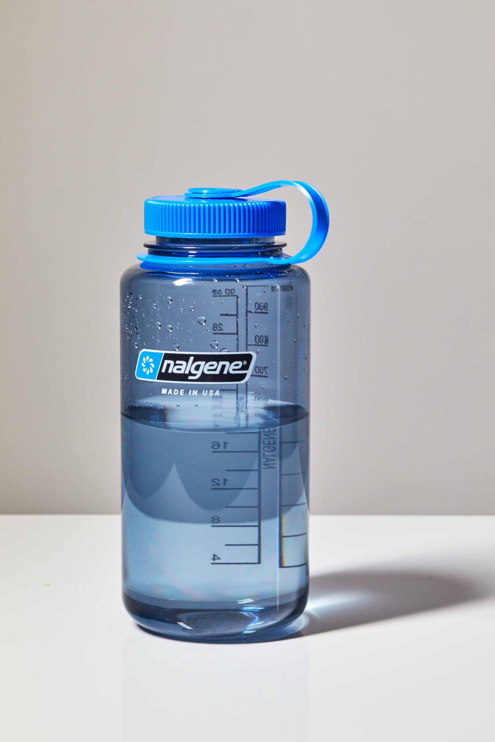 Nalgene Sustain Tritan BPA-Free Water Bottle Made with Material Derived from 50% Plastic Waste, 32 OZ, Wide Mouth, Smoke Grey-2