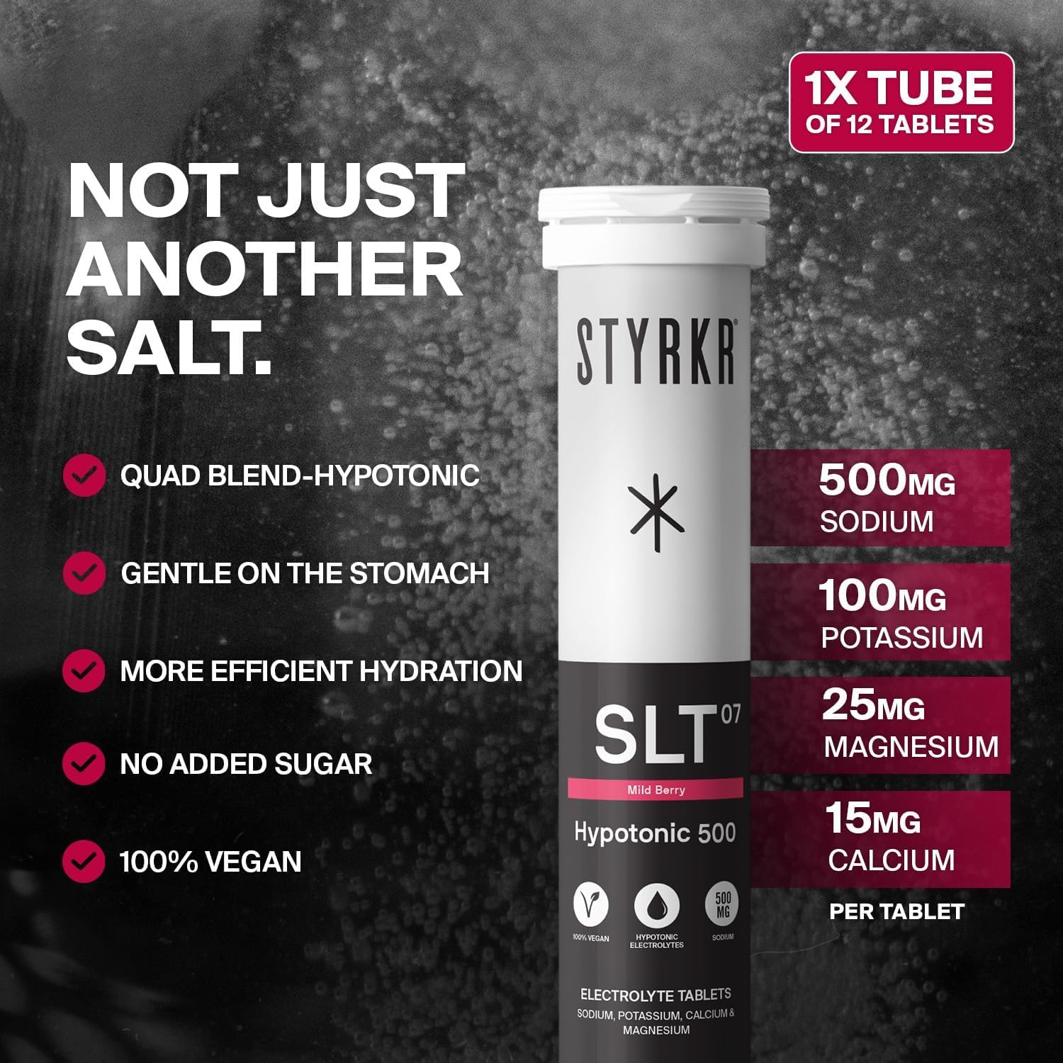 STYRKR Sample Taster Bundle - 3 x BAR 50 Rice Bars, 2 x Tubes of SLT Hypnotic Electrolyte Tablets (1 x 1000mg, 1 x 50mg) For Cycling & Running.-4