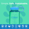 Nalgene Water Bottle - Lightweight Sustain Tritan BPA-Free Shatterproof Bottle for Backpacking, Hiking, Gym, 16 OZ, Wide Mouth, Pastel Green-2