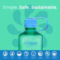 Nalgene Water Bottle - Lightweight Sustain Tritan BPA-Free Shatterproof Bottle for Backpacking, Hiking, Gym, 16 OZ, Narrow Mouth, Pastel Green-2