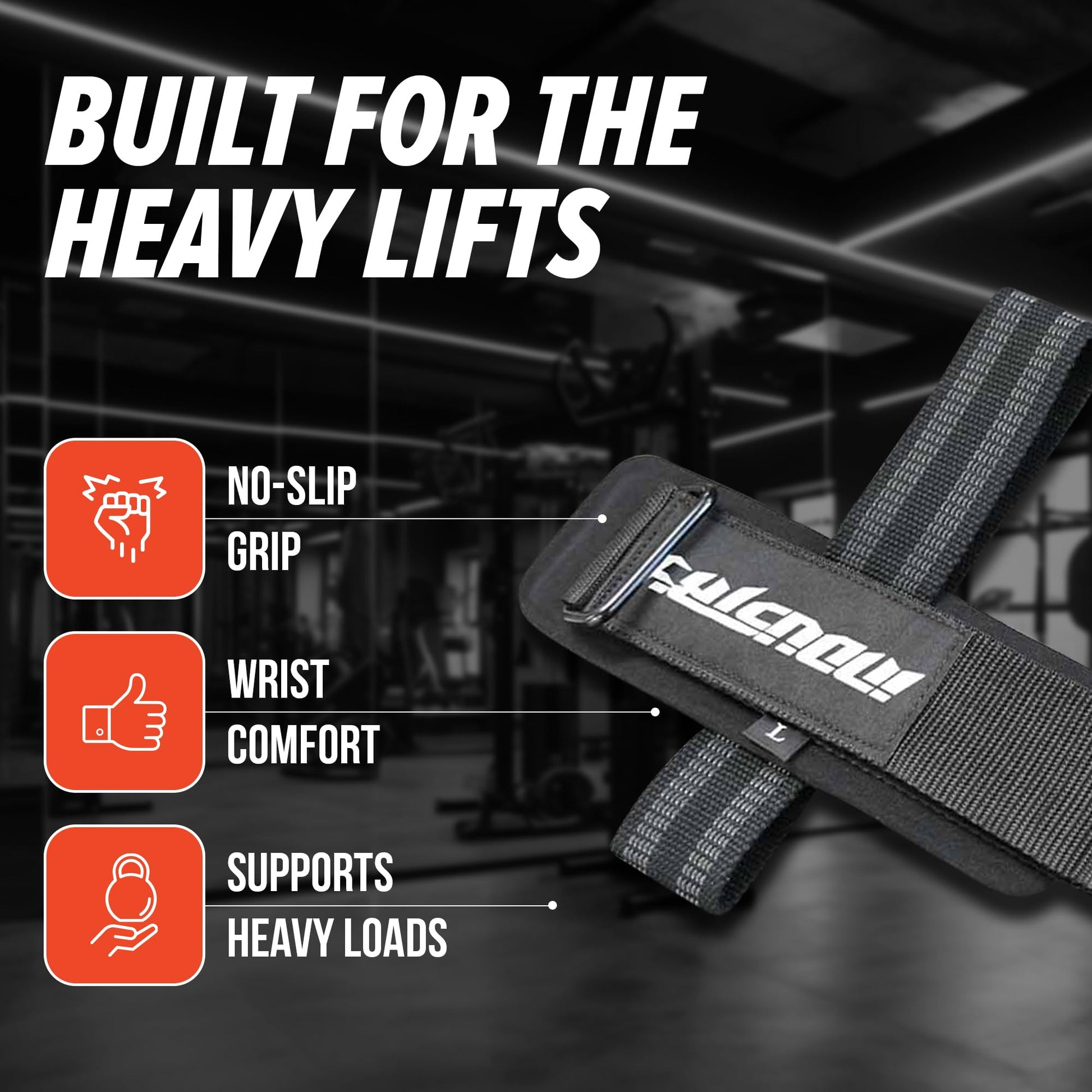 Industry Professional No-Slip Weightlifting Wrist Straps - Heavy-Duty Nylon Grip Support - Neoprene Padded Lifting Wraps - Adjustable Velcro Closure - Strength Training Accessories-3