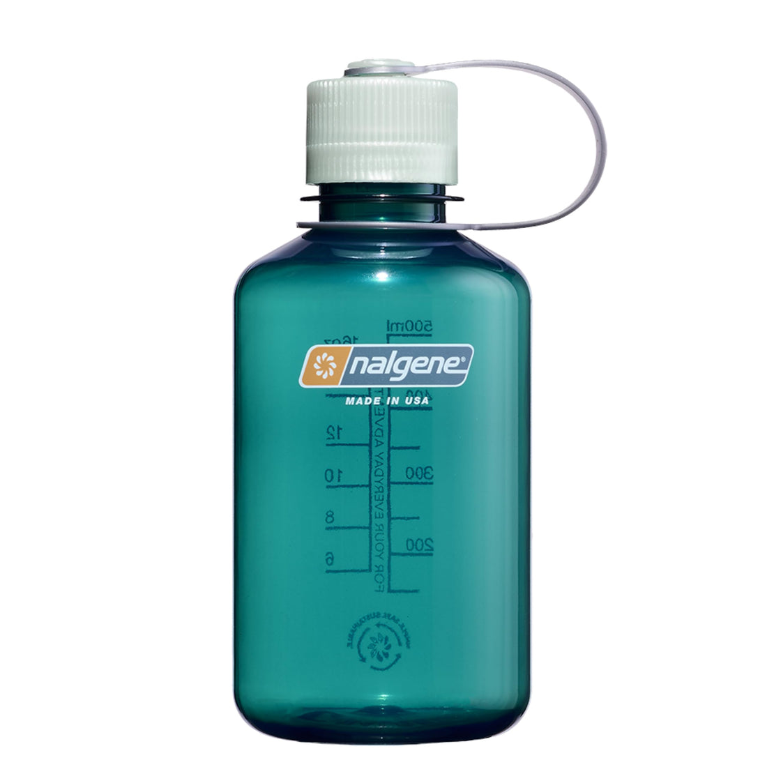 Nalgene Sustain Tritan BPA-Free Water Bottle Made with Material Derived from 50% Plastic Waste, 16 OZ, Narrow Mouth, Trout-1