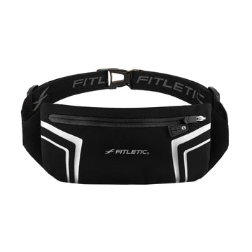 Fitletic Blitz Phone Holder Bum Bag Lightweight and Sleek Running Belt with Dual Adjustable Strap Unisex Waist Bag for Men and Women Ideal Sport Bag for Travel and Outdoor Activities, Black-1