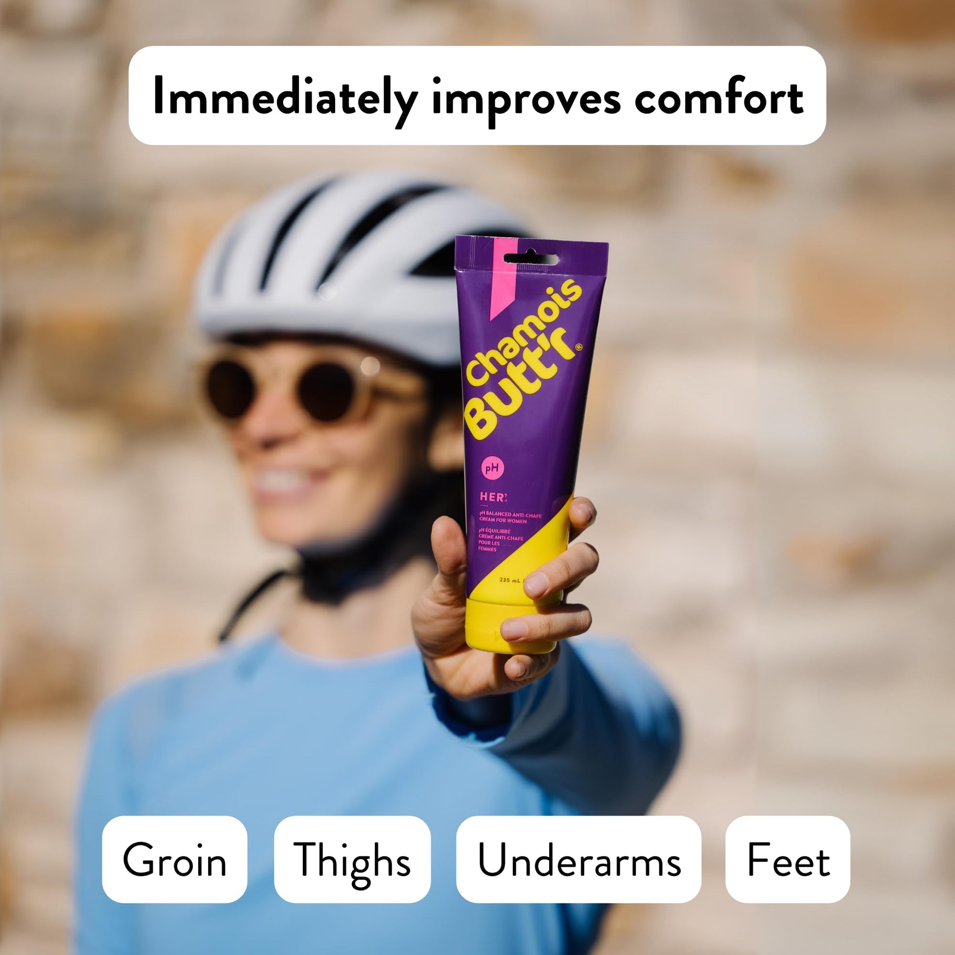 Chamois Butt'r HER Anti-Chafe Cream for Women, 1 Tube size 235ml/8oz-4