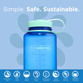 Nalgene Water Bottle 'WH Sustain' – 1 Litre Cornflower-2