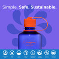 Nalgene Water Bottle - Lightweight Sustain Tritan BPA-Free Shatterproof Bottle for Backpacking, Hiking, Gym, 16 OZ, Narrow Mouth, Periwinkle-2