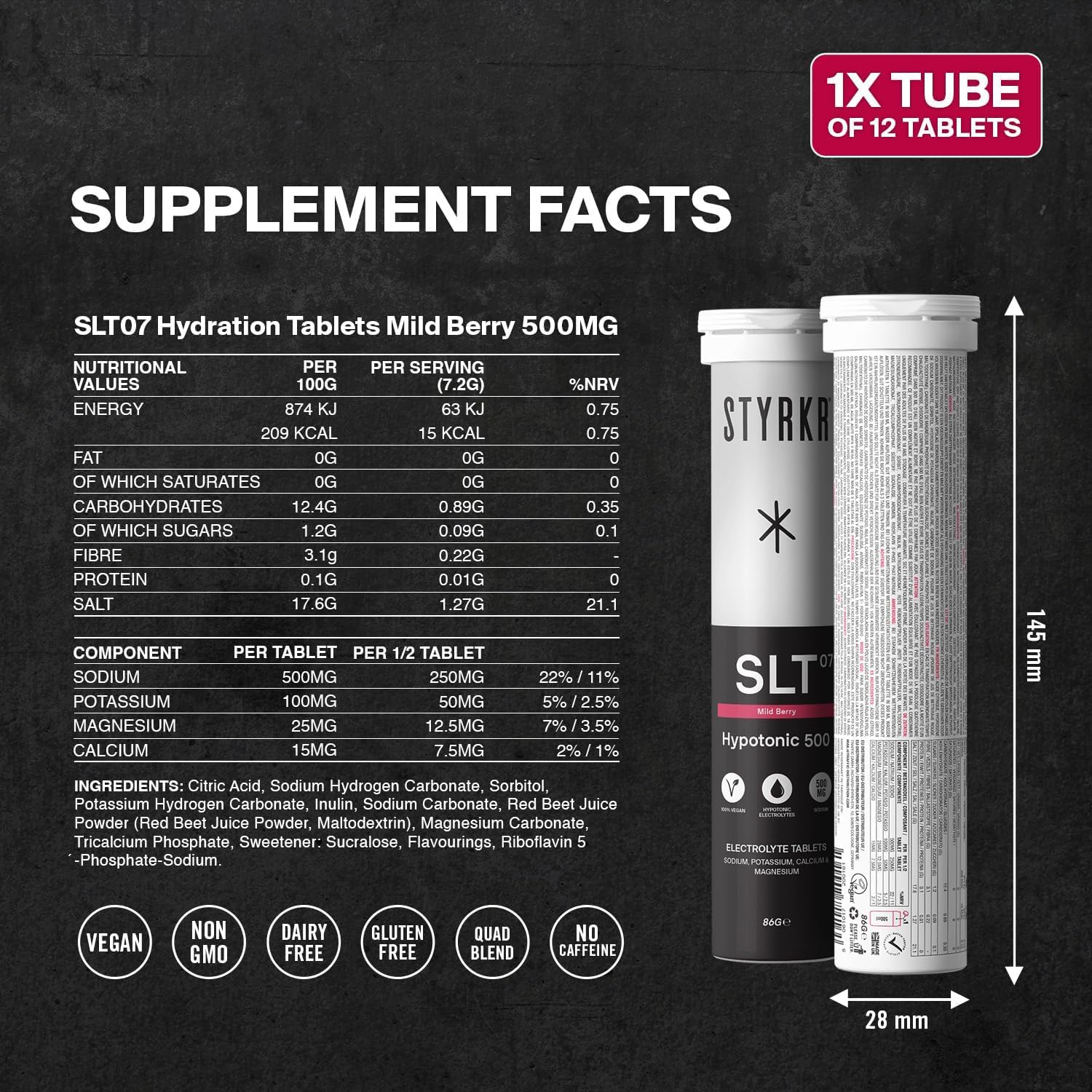 STYRKR Sample Taster Bundle - 3 x BAR 50 Rice Bars, 2 x Tubes of SLT Hypnotic Electrolyte Tablets (1 x 1000mg, 1 x 50mg) For Cycling & Running.-5