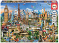 Educa Borrás 17697 Symbole Von Europa Educa Borras Europe Landmarks 2000 Piece Jigsaw Puzzle, Multi, Standard Size-1