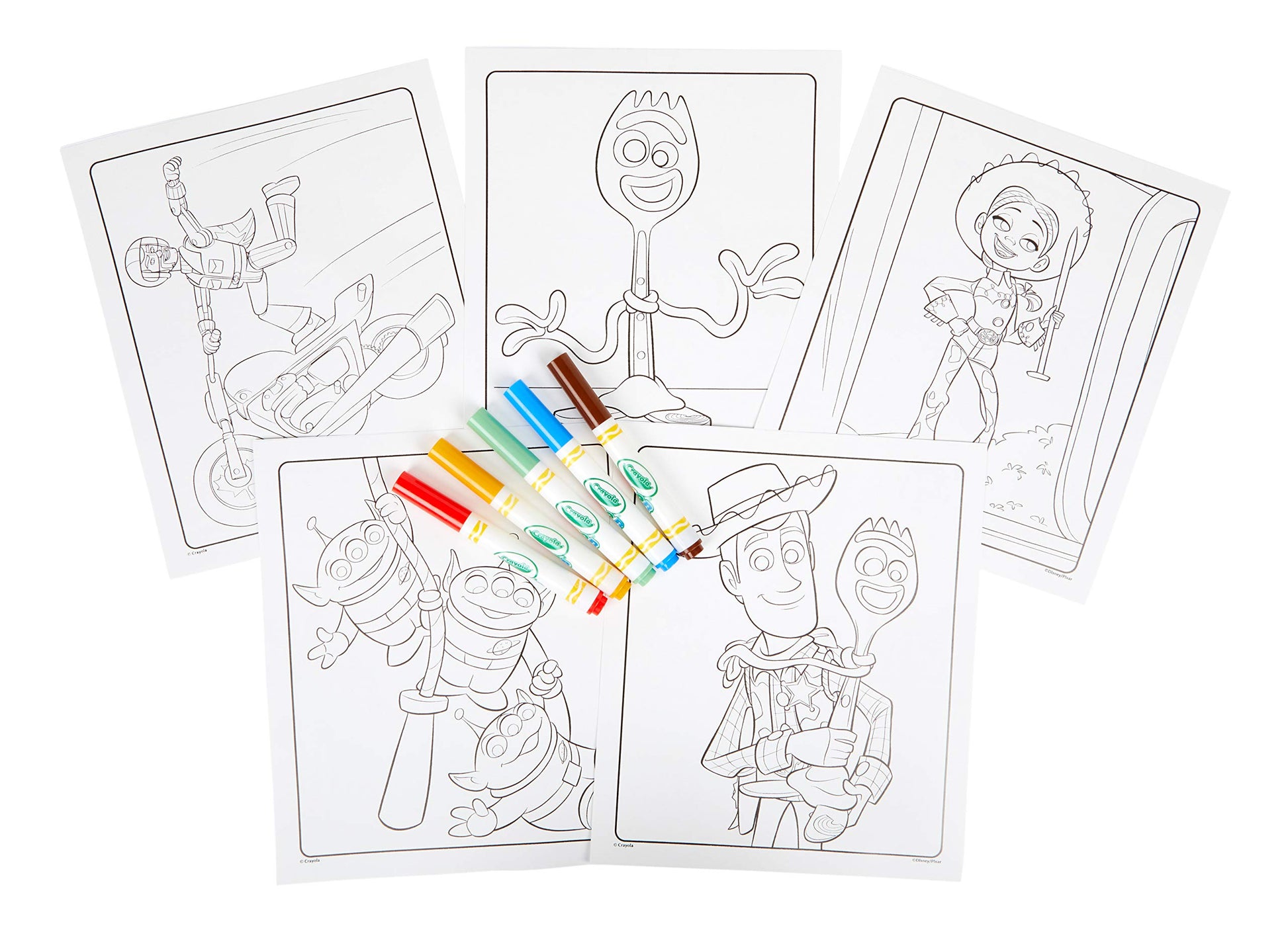 CRAYOLA Color Wonder - Disney Toy Story 4 Mess-Free Colouring Book (Includes 18 Colouring Pages & 5 Magic Color Wonder Markers)-3