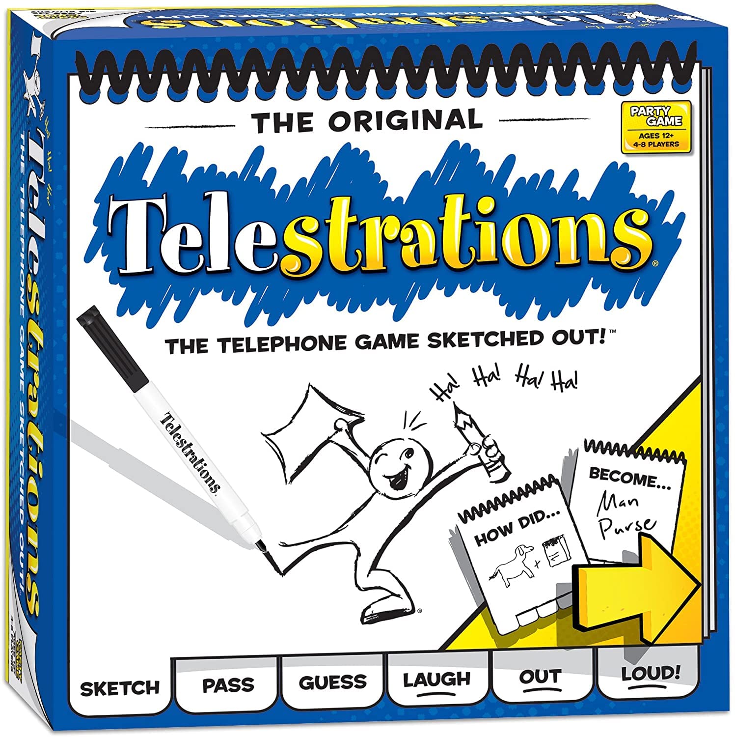 USAopoly | Telestrations | Hilarious Party Game | Ages 12 Plus | 4-8 Players | 30 Minutes Playing Time-1
