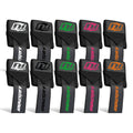 Industry Wrist Wraps - No Thumb Loop Lifting Straps - Wrist Straps For Men & Women. Gym, Crossfit, Power Lifting, Body Building, Weightlifting, Deadlift (Black/Neon Green Logo, 16