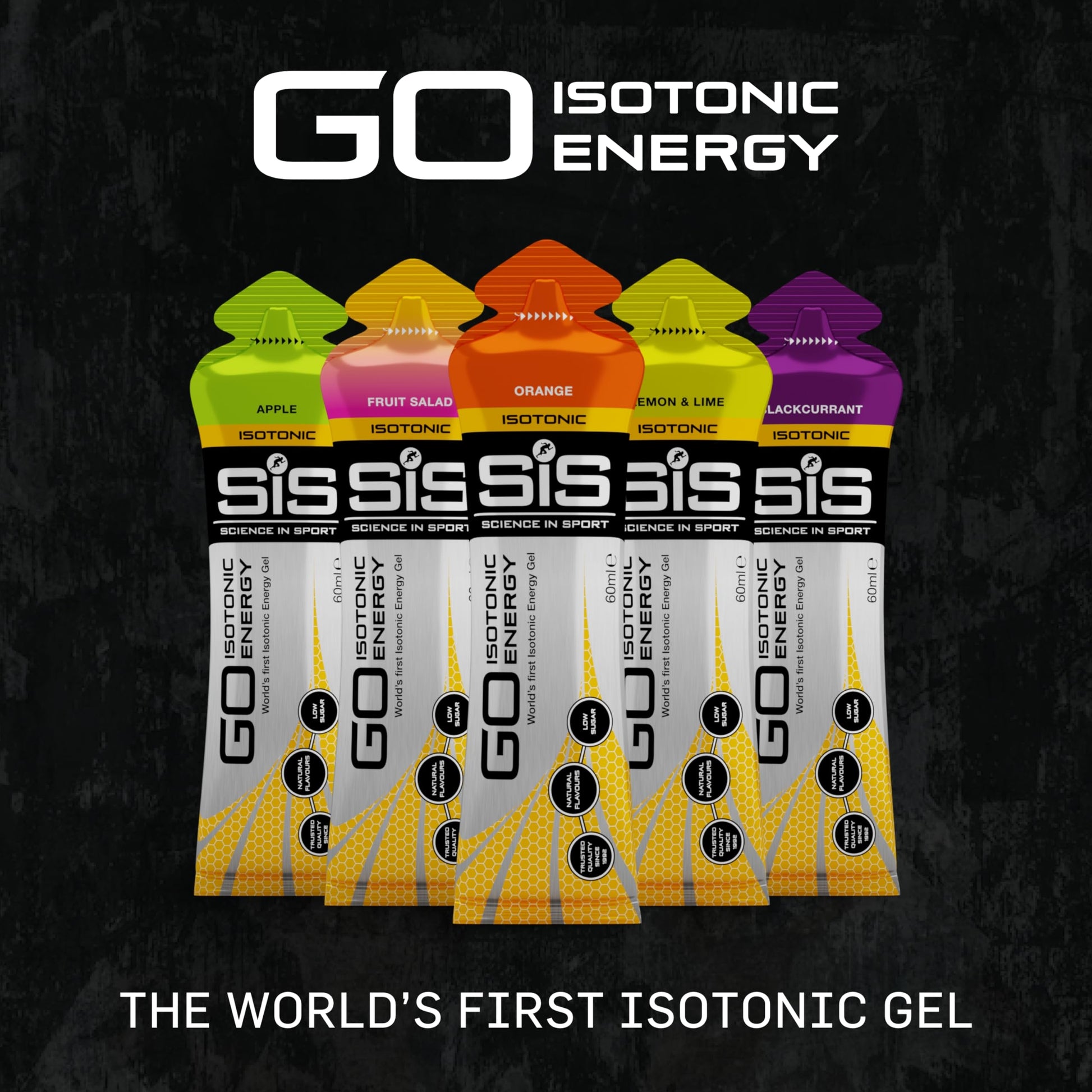 Science In Sport GO Isotonic Energy Gels, Running Gels with 22 g Carbohydrates, Low Sugar, Variety Pack of Assorted Flavours, 60 ml Per Serving (5 Pack), Packaging May Vary-5