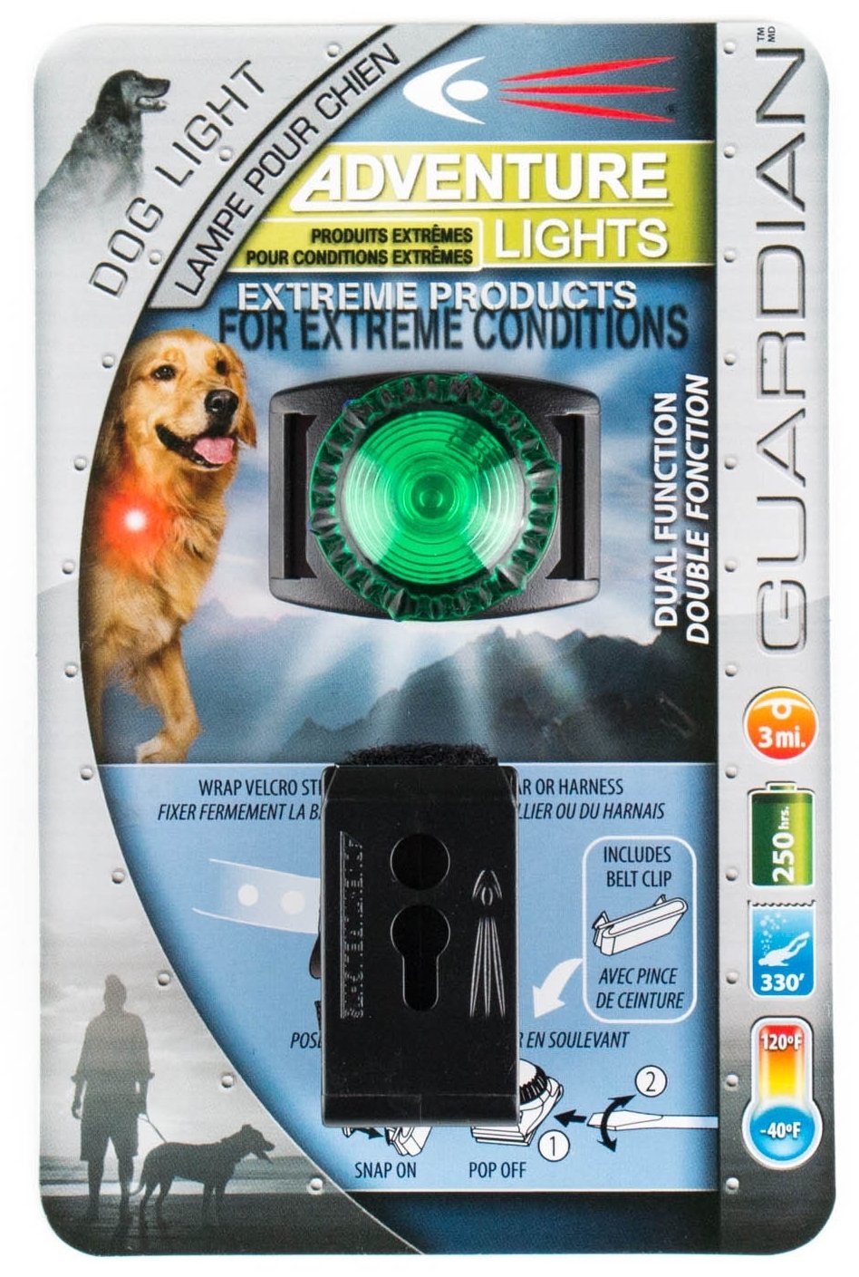 Adventure Lights Guardian Dog Light, Green-2