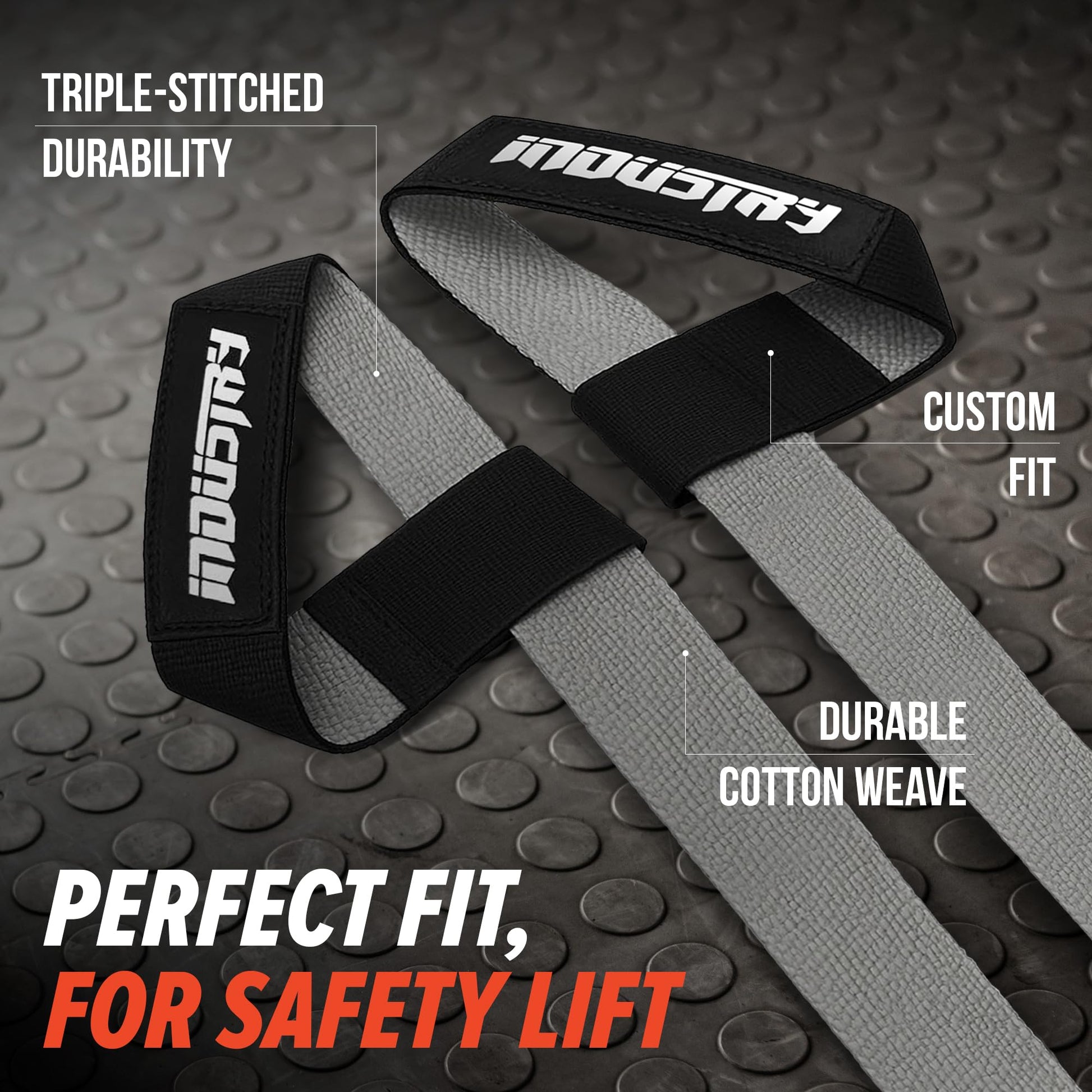 Industry Pro Dual-Ply Lifting Straps | Heavy-Duty Cotton Canvas | Reinforced Stitching | 500kg Load Capacity | 24" & 27.5" Lengths | Anti-Fray Edges | Sold as Pairs (Black, 24")-7