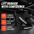 Industry Figure 8 Lifting Straps - Heavy-Duty Deadlift Wrist Wraps - Industrial Cotton Grip Support - Reinforced Gym Straps Weight Lifting - Powerlifting Bar Support Loops (Black, Axle Bar)-3