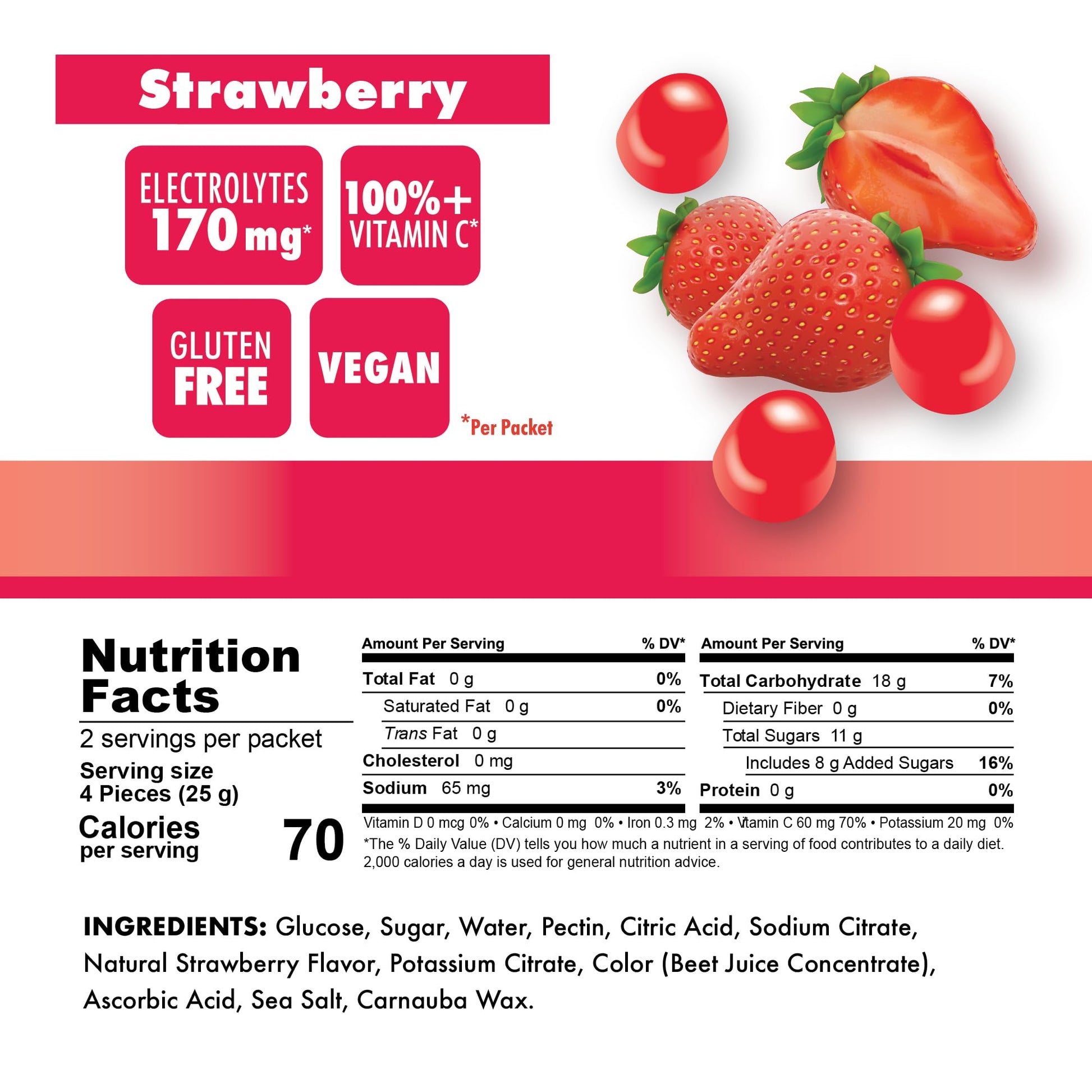 Bonk Breaker Energy Chews, Dairy-Free, Gluten-Free Ingredients to Provide Quick Energy and Focus, 1 Box of 10 Packets, Strawberry-5