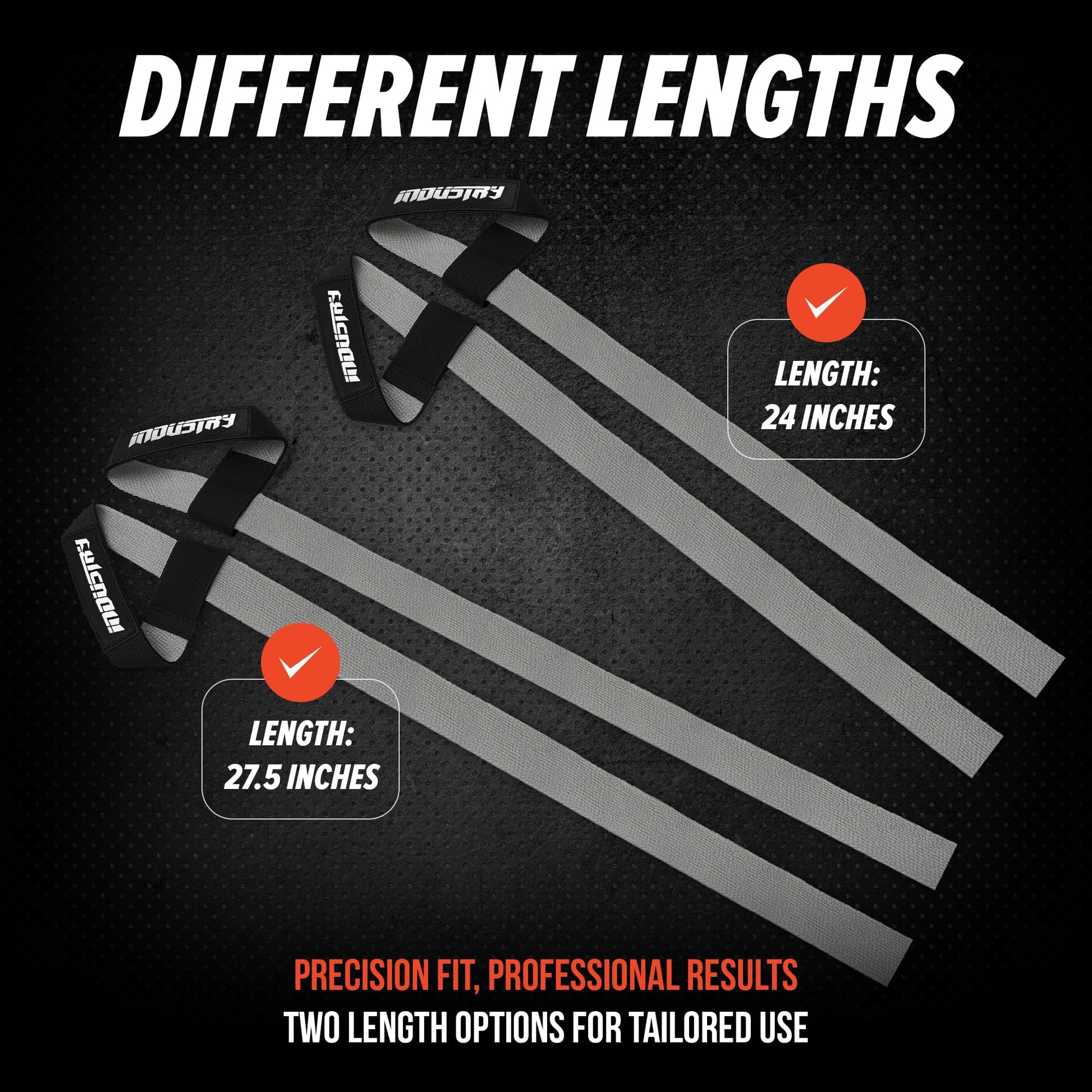 Industry Pro Dual-Ply Lifting Straps | Heavy-Duty Cotton Canvas | Reinforced Stitching | 500kg Load Capacity | 24" & 27.5" Lengths | Anti-Fray Edges | Sold as Pairs (Black, 27.5")-9