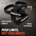 Industry Figure 8 Lifting Straps - Heavy-Duty Deadlift Wrist Wraps - Industrial Cotton Grip Support - Reinforced Gym Straps Weight Lifting - Powerlifting Bar Support Loops (Black, Axle Bar)-6