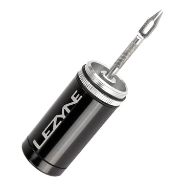LEZYNE Tubeless Bicycle Tire Repair Kit, Mountain & Gravel Bike Tires, 5 Thick Tire Plugs, Combined Ream, Storage Tube, Compact, Fixes Punctures or Flats On The Go