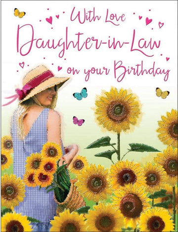 Birthday Card Daughter in Law - 8 x 6 inches - Regal Publishing