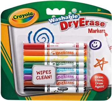 Crayola Dry Erase Washable Markers - 8 Pack