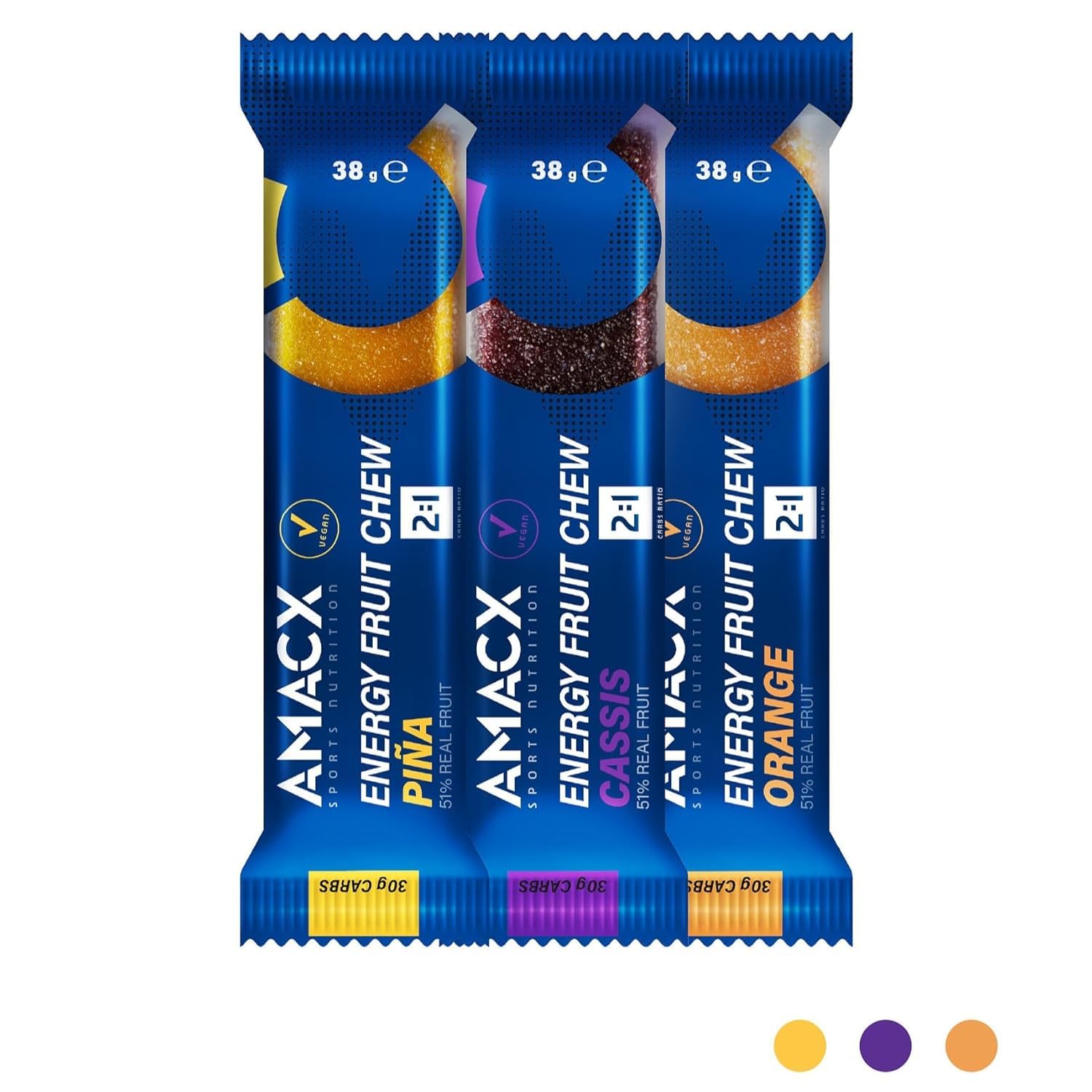 Amacx Fruit Chew - Pack of 3 x 38g Bar