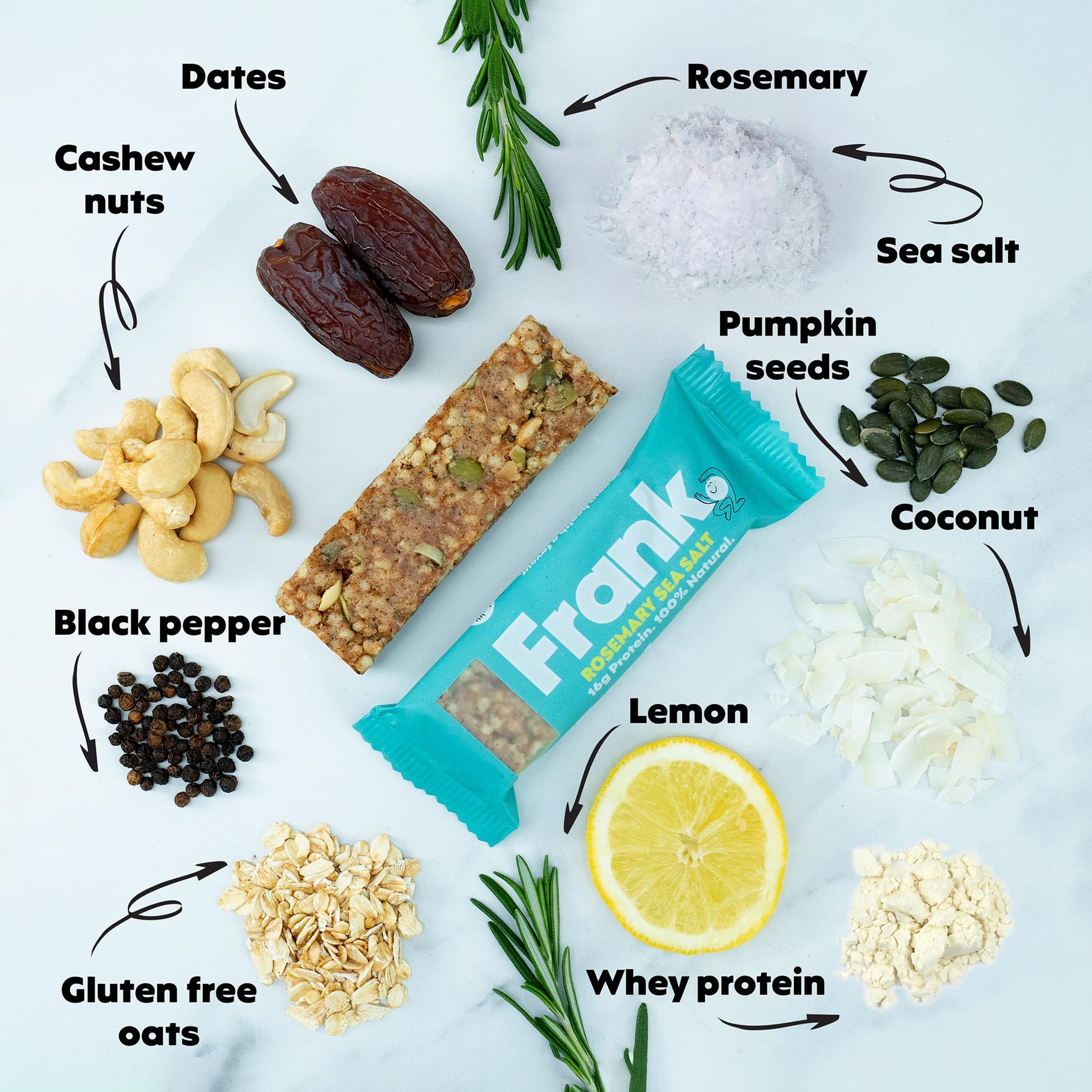 Frank Savoury High Protein Bars - 4 x 50g Pack