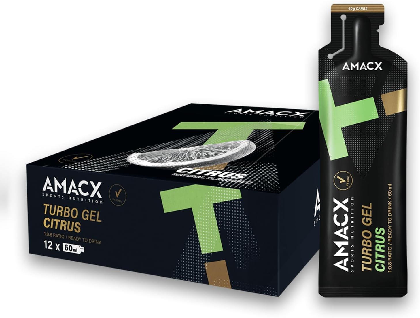 AMACX Turbo Energy Gels - 12 x 60ml